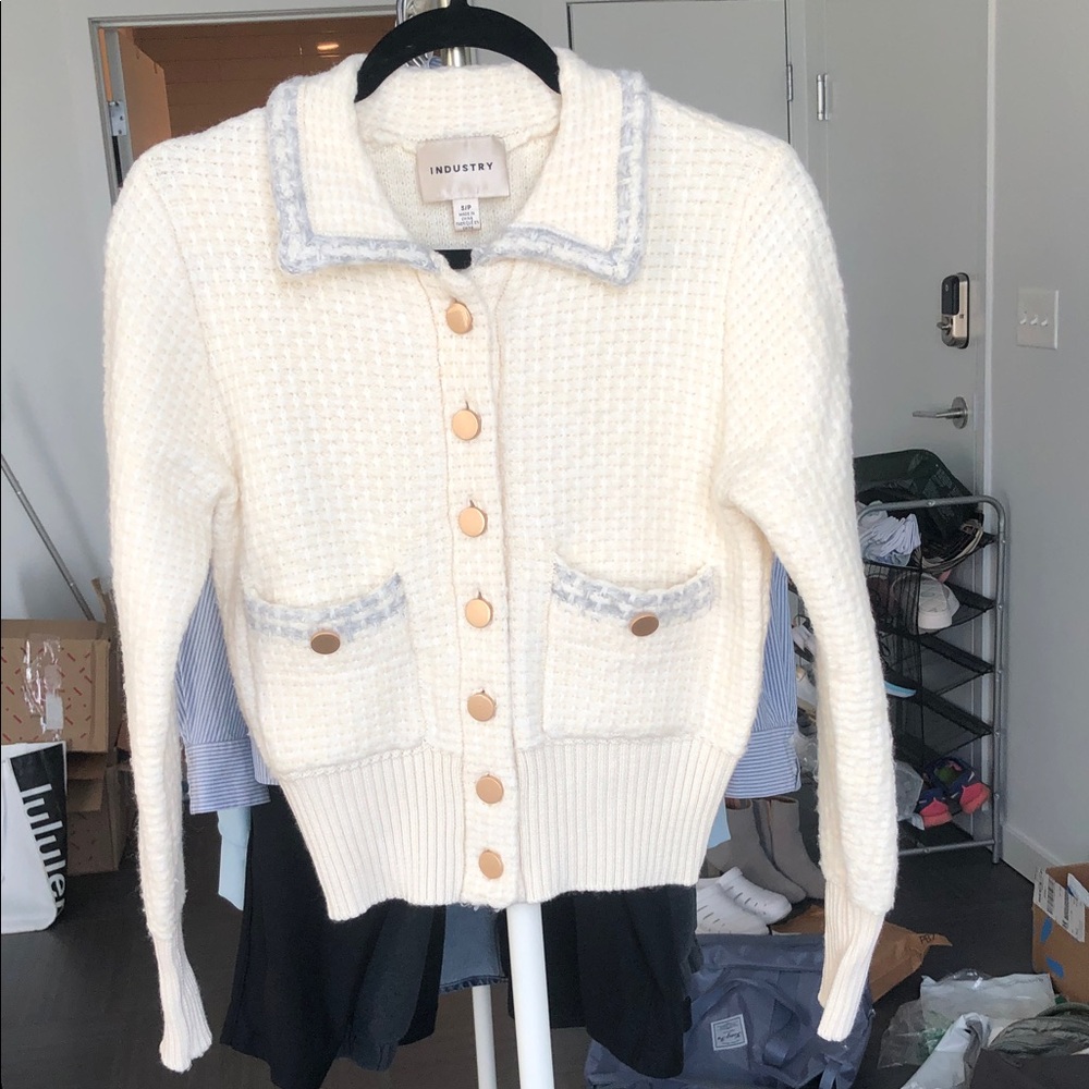Industry Women's White Cardigan Sweater